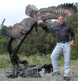 Eagle In Tree bronze statue