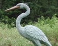Blue Heron bronze fountain