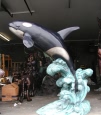Killer Whale Bronze Fountain