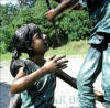 Three Kids Fishing Bronze Reproduction