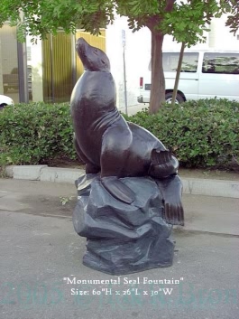 Bronze Seal Fountain