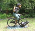 Child on bike Bronze Statue