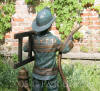 Firefighter Boy Fountain bronze statue