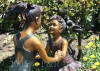 Two Girls In Fountain bronze statue