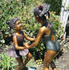 Two Girls In Fountain bronze 