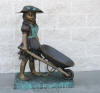 Girl With Wheelbarrow Bronze