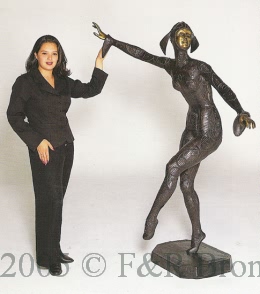 Life Size Solo bronze statue by Chiparus
