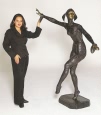 Life Size Solo bronze by Chiparus