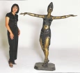 Semiramis (no cape) bronze sculpture by Chiparus