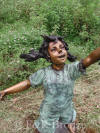 Girl With Balloons bronze