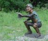Catcher bronze statue