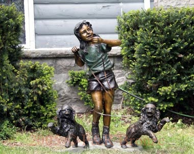 bronze children sculpture