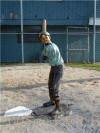 Batter bronze statue