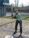Batter bronze sculpture