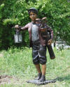 Caddy Holding Lantern bronze