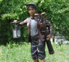 Caddy with Lantern bronze sculpture