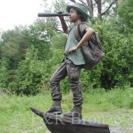 Explorer Boy bronze statue
