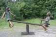 Boy & Girl on Seesaw bronze