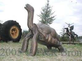 Galapagos Tortoise bronze fountain
