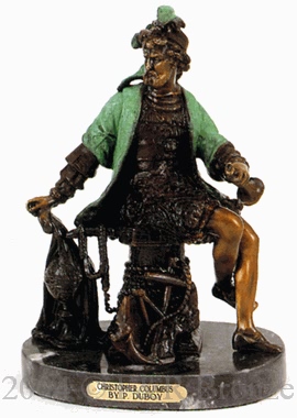 Christopher Columbus bronze statue by P. Buboy