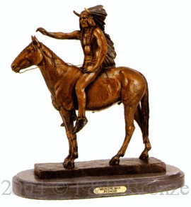 Medicine Man bronze reproduction by Dallin