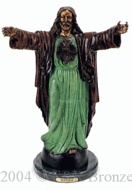 Sacred Heart bronze reproduction by Paul Dubois