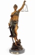 Blind Justice bronze statue