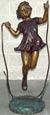 Girl Jumping Rope Bronze Sculpture