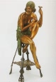 Champagne Lady (Left) bronze statue by Mir