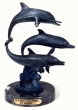 Three Playing Dolphins bronze statue by Nardini