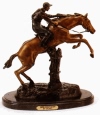 Jumping Horse with Jockey bronze