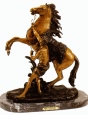 Marly Horse with Boy bronze statue