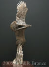 Over The Top bronze sculpture by Wally Shoop